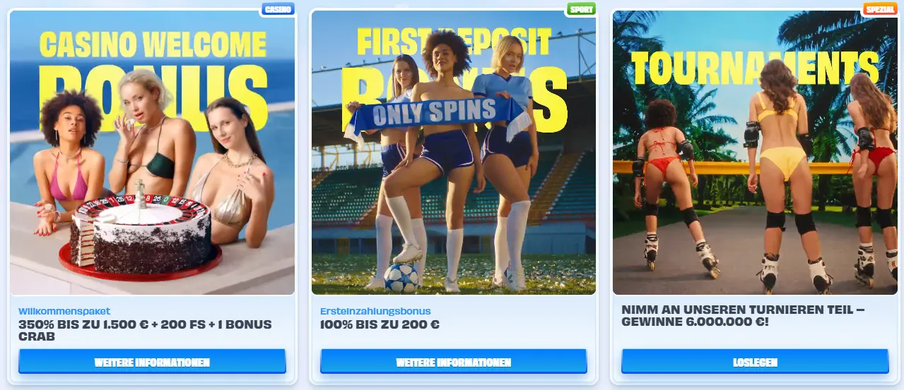 OnlySpins aktionen
